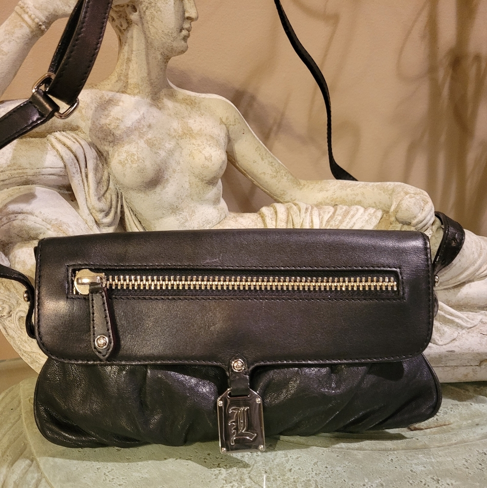 L.A.M.B. by Gwen Stefani Leather Adjustable Crossbody Shoulder Bag Luxury #592
